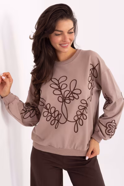 Bluza Damska Model RV-BZ-A175.02 Dark Beige - Relevance — zdjęcie 1