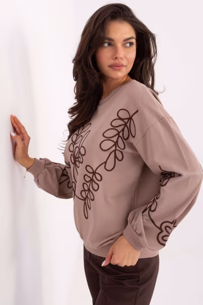 Bluza Damska Model RV-BZ-A175.02 Dark Beige - Relevance — zdjęcie 2