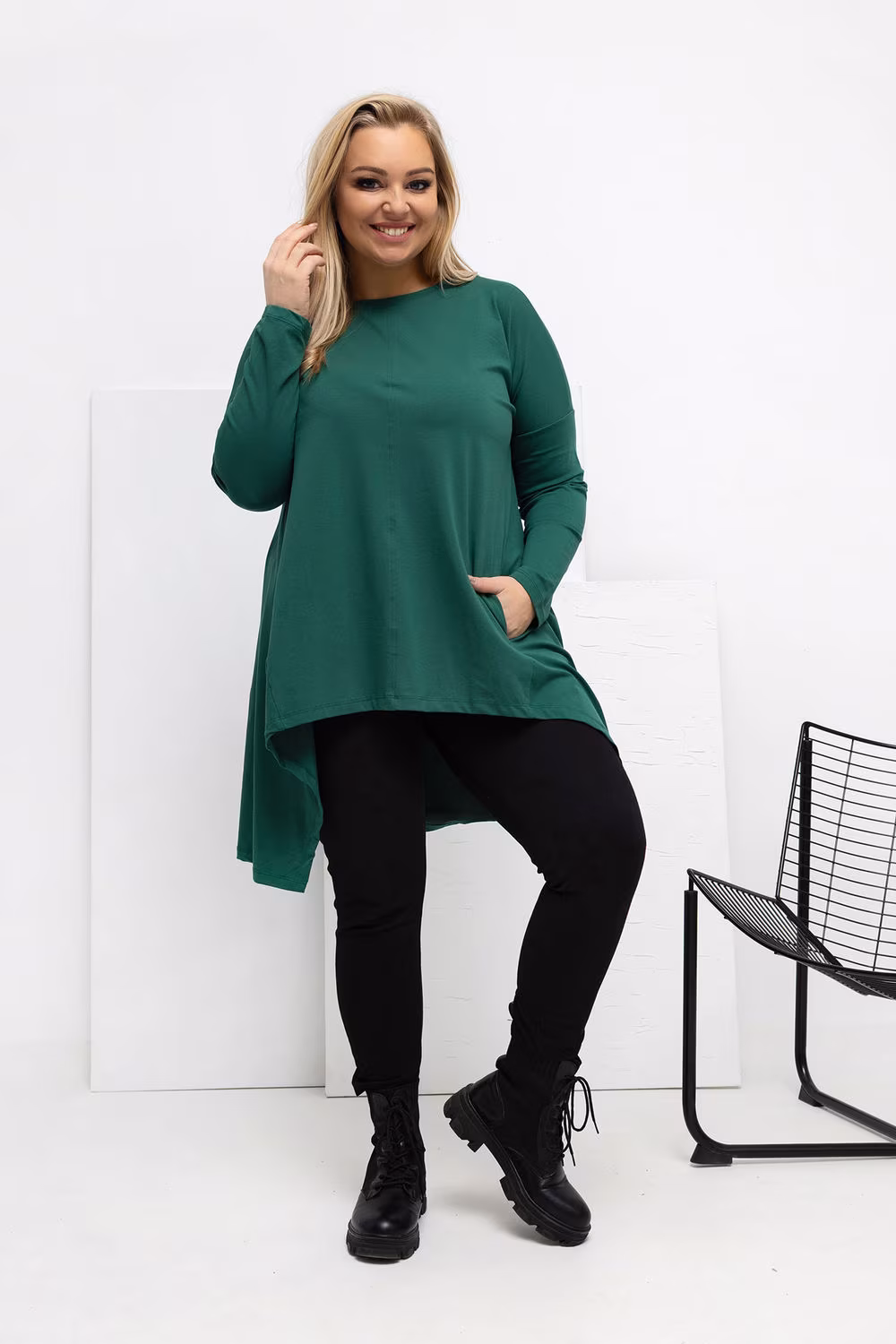 Bluzka Model RV-BZ-7054-1.06 Dark Green - Relevance