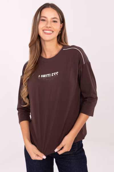 Bluzka Model RV-BZ-A826.89 Dark Brown - Relevance — zdjęcie 1