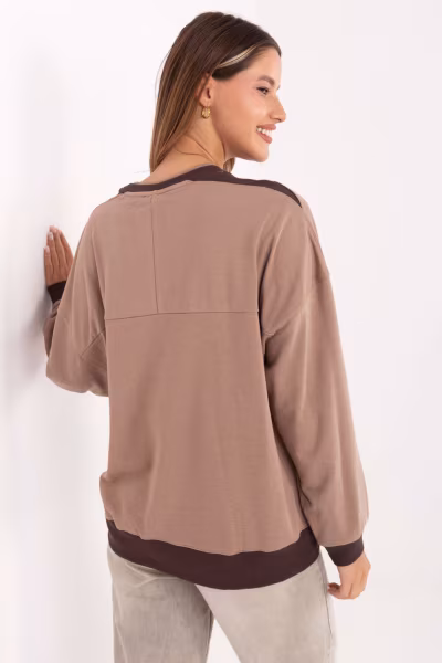 Bluza Damska Model RV-BZ-A878.51 Dark Beige - Relevance — zdjęcie 3