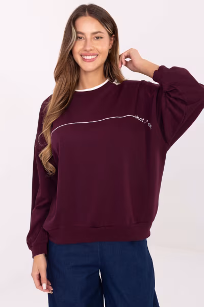 Bluza Damska Model RV-BL-A940.60 Bordo - Relevance — zdjęcie 1