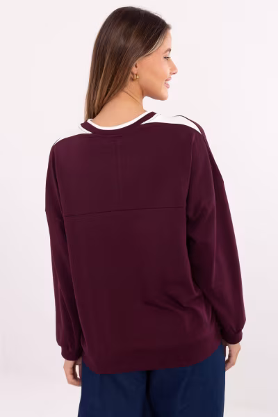 Bluza Damska Model RV-BL-A940.60 Bordo - Relevance — zdjęcie 3