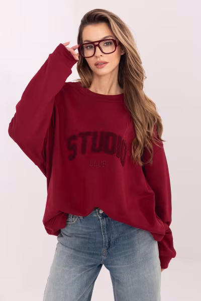 Bluza Damska Model RV-BL-A1182.46 Bordo - Relevance — zdjęcie 1