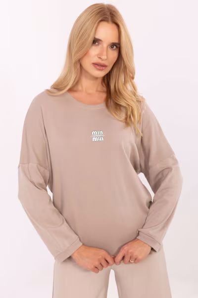 Bluzka Model RV-BZ-A823.49 Dark Beige - Relevance — zdjęcie 1