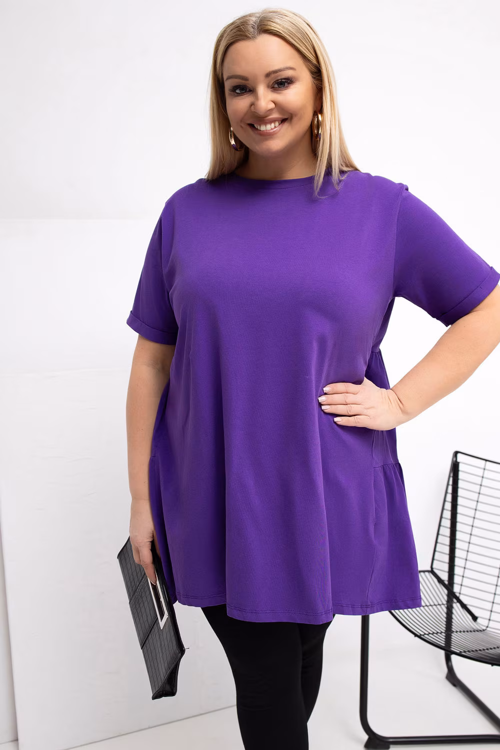 Bluzka Model RV-BZ-7923-1.34P Dark Violet - Relevance