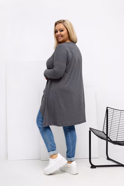 Bluzka Model RV-BZ-7054-1.06 Dark Grey - Relevance — zdjęcie 3