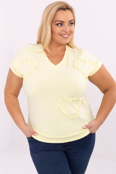 Bluzka Model RV-BZ-A542.12P Light Yellow - Relevance — zdjęcie 1