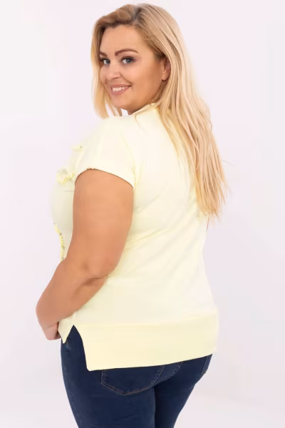 Bluzka Model RV-BZ-A542.12P Light Yellow - Relevance — zdjęcie 3