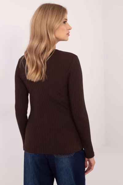Bluzka Model RV-BZ-A-210.43 Dark Brown - Relevance — zdjęcie 3
