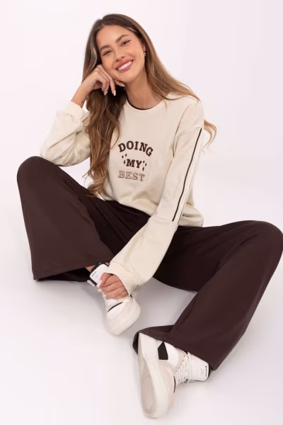 Spodnie Dresowe Model RV-DR-A613.69 Dark Brown - Relevance — zdjęcie 1