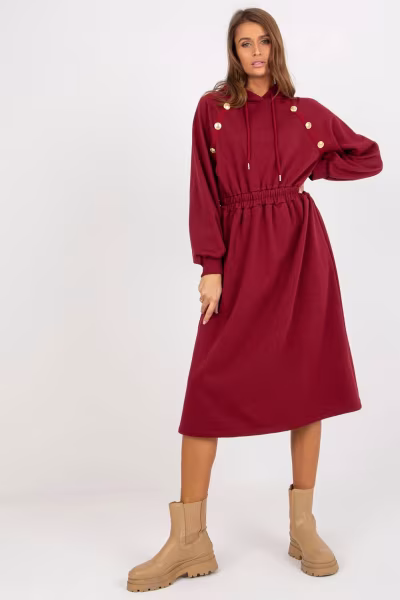 Sukienka Model RV-SK-8336.12P Bordo - Relevance — zdjęcie 2