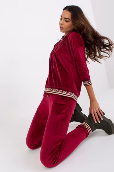 Spodnie Komplet Model RV-KMPL-8286.40 Bordo - Relevance — zdjęcie 2