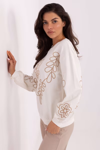 Bluza Damska Model RV-BZ-A175.02 Eecru - Relevance — zdjęcie 2