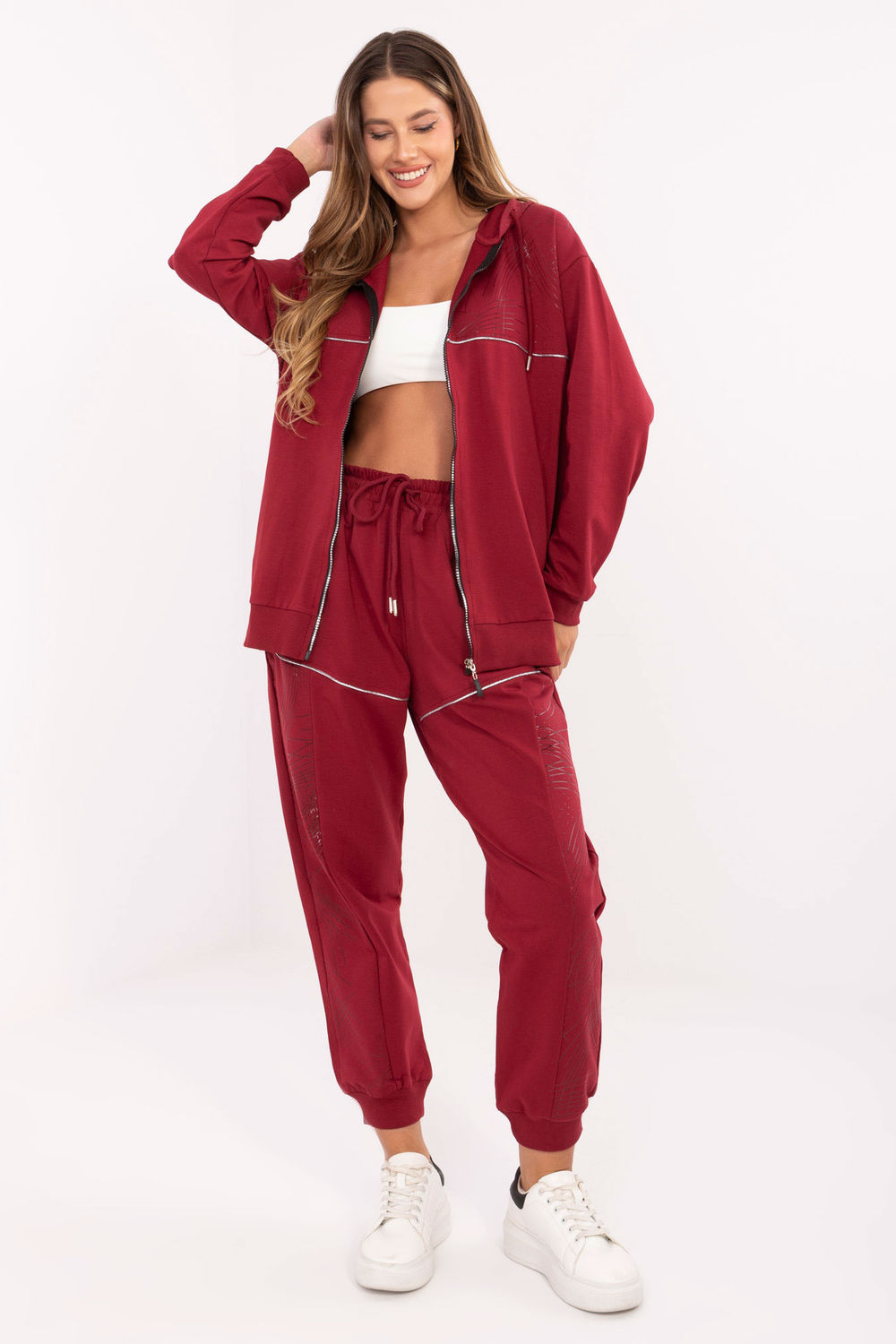 Spodnie Komplet Model RV-KMPL-A881.15 Bordo - Relevance