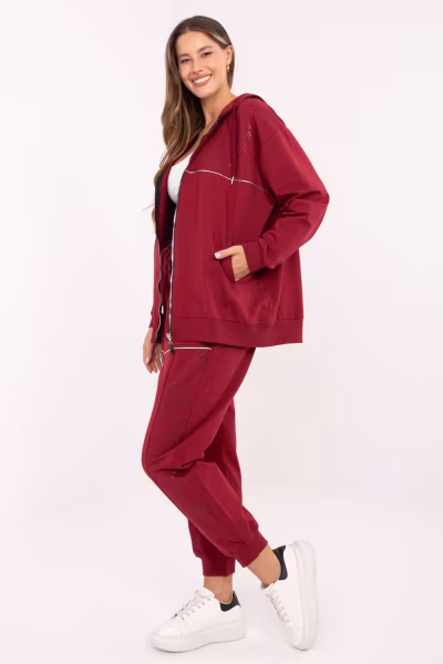 Spodnie Komplet Model RV-KMPL-A881.15 Bordo - Relevance — zdjęcie 2