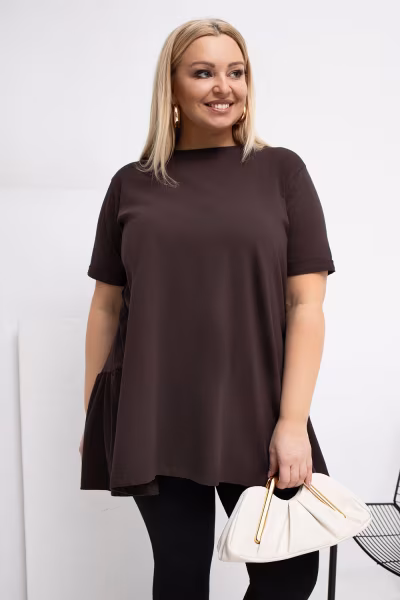 Bluzka Model RV-BZ-7923-1.34P Dark Brown - Relevance — zdjęcie 1