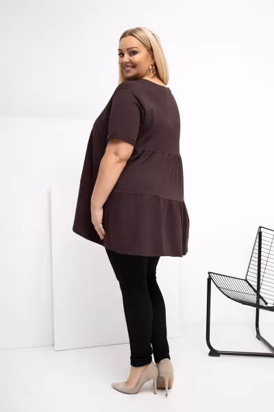 Bluzka Model RV-BZ-7923-1.34P Dark Brown - Relevance — zdjęcie 3