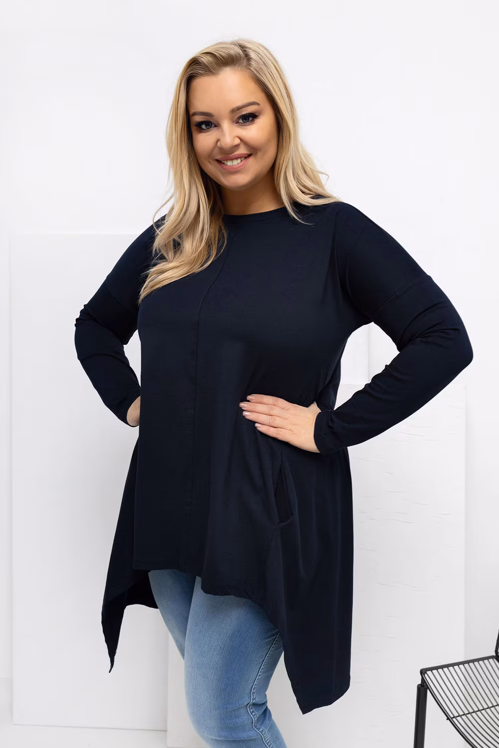Bluzka Model RV-BZ-7054-1.06 Navy - Relevance