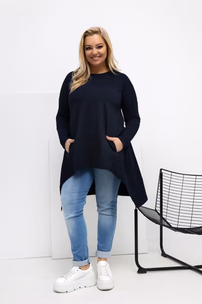 Bluzka Model RV-BZ-7054-1.06 Navy - Relevance — zdjęcie 2
