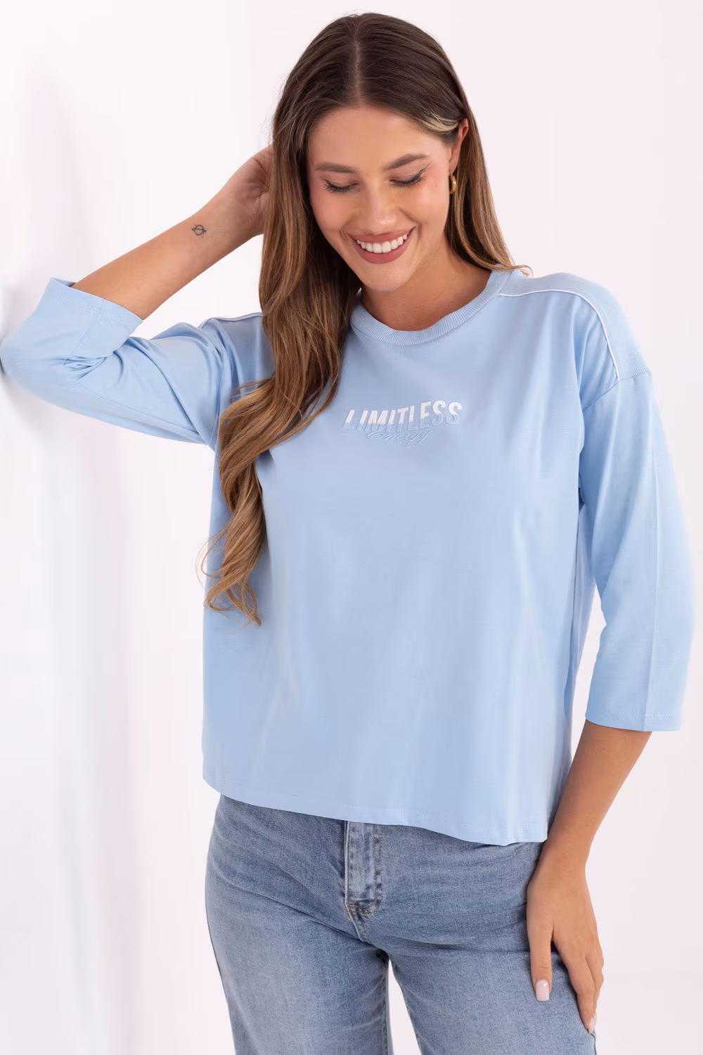 Bluzka Model RV-BZ-A826.89 Light Blue - Relevance