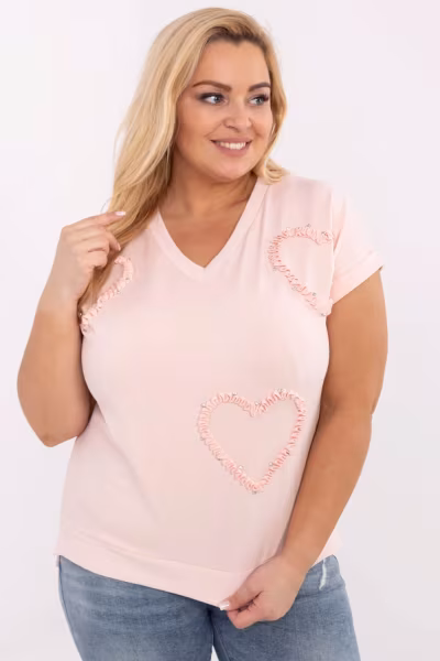 Bluzka Model RV-BZ-A542.12P Light Pink - Relevance — zdjęcie 1