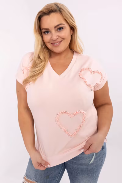 Bluzka Model RV-BZ-A542.12P Light Pink - Relevance — zdjęcie 2