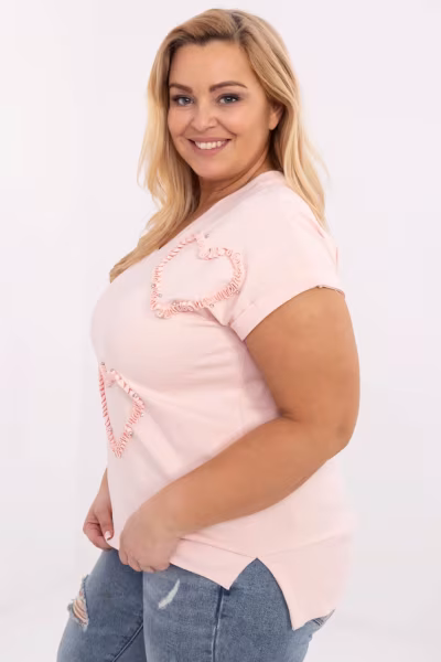 Bluzka Model RV-BZ-A542.12P Light Pink - Relevance — zdjęcie 3
