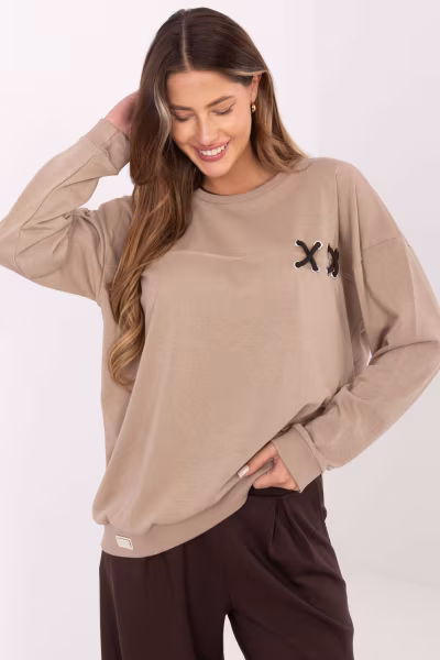 Bluza Damska Model RV-BL-A941.58 Dark Beige - Relevance — zdjęcie 1