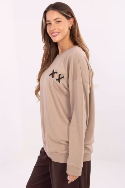 Bluza Damska Model RV-BL-A941.58 Dark Beige - Relevance — zdjęcie 2