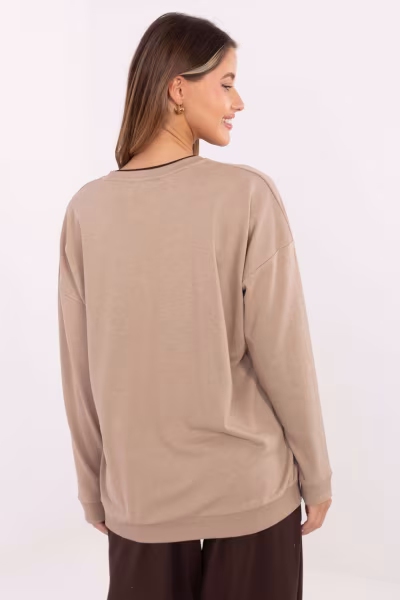 Bluza Damska Model RV-BL-A941.58 Dark Beige - Relevance — zdjęcie 3