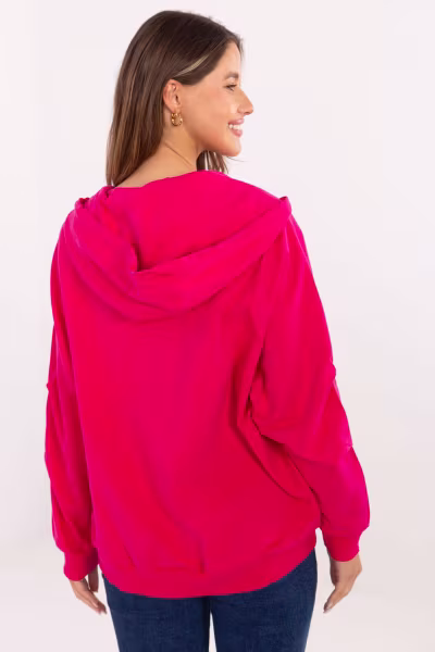 Bluza Damska Model RV-BL-9805.24 Fuksja - Relevance — zdjęcie 3