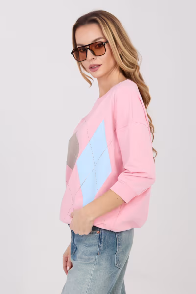 Bluzka Model RV-BZ-A1144.94 Light Pink - Relevance — zdjęcie 2