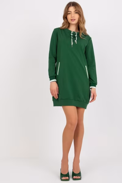 Sukienka Model RV-TU-8379.46 Dark Green - Relevance — zdjęcie 2