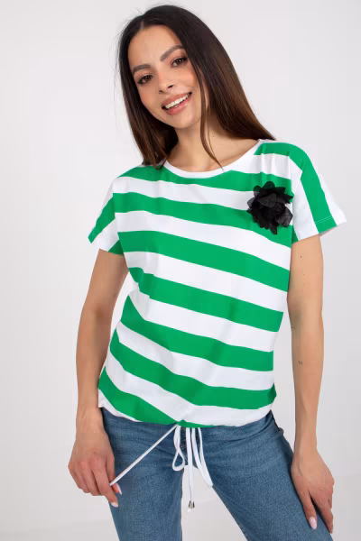 Bluzka Model RV-BZ-8741.93 White/Green - Relevance — zdjęcie 1