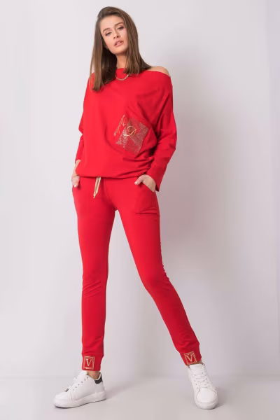 Spodnie Dresowe Model RV-DR-5980.12 Red - Relevance — zdjęcie 2