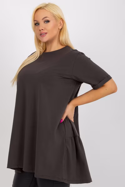 Bluzka Model RV-BZ-7923-1.34P Dark Khaki - Relevance — zdjęcie 2