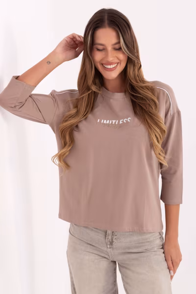 Bluzka Model RV-BZ-A826.89 Dark Beige - Relevance — zdjęcie 1