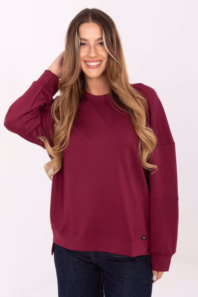 Bluza Damska Model RV-BZ-A906.59 Bordo - Relevance — zdjęcie 1