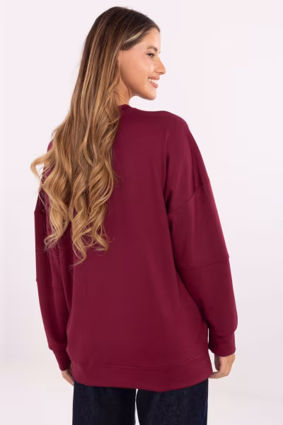 Bluza Damska Model RV-BZ-A906.59 Bordo - Relevance — zdjęcie 3