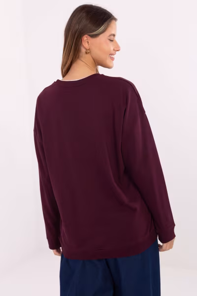 Bluza Damska Model RV-BL-A941.58 Bordo - Relevance — zdjęcie 3
