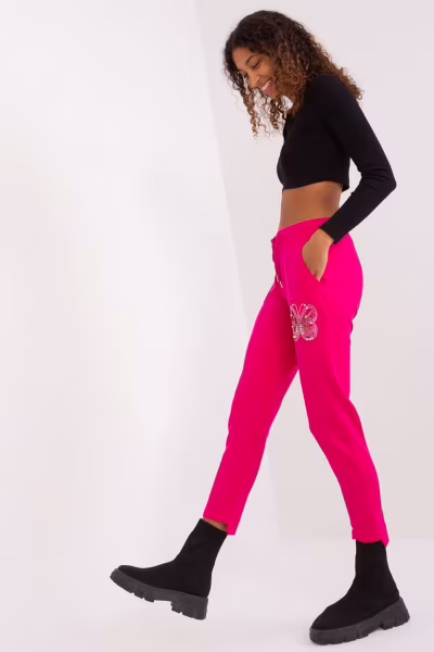 Spodnie Dresowe Model RV-DR-8835.10 Fuksja - Relevance — zdjęcie 1