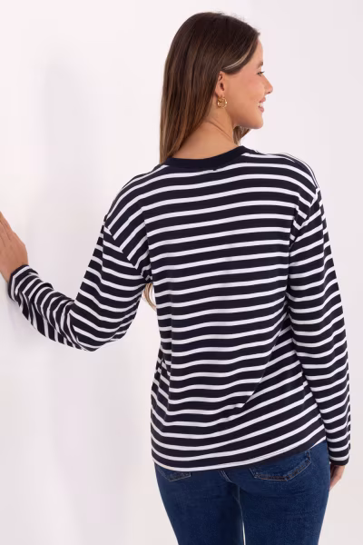 Bluzka Model RV-BZ-A895.24 Navy - Relevance — zdjęcie 3