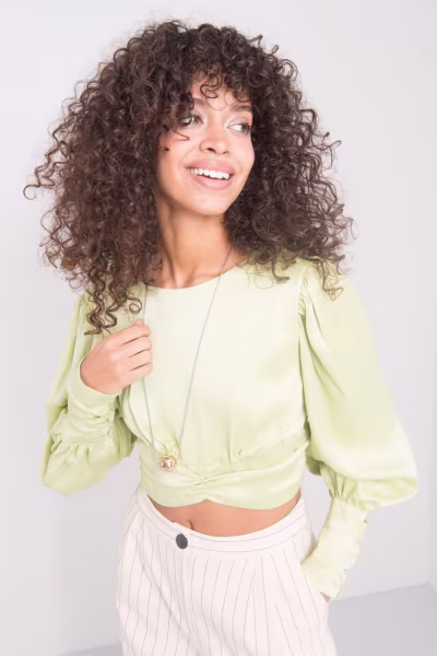 Bluzka Model 15578 Limonka - By Sally Fashion — zdjęcie 2