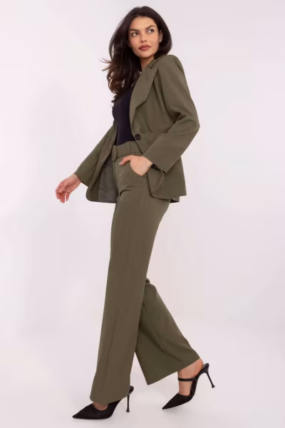 Spodnie Damskie Model DHJ-SP-18737.08 Khaki - Italy Moda — zdjęcie 2