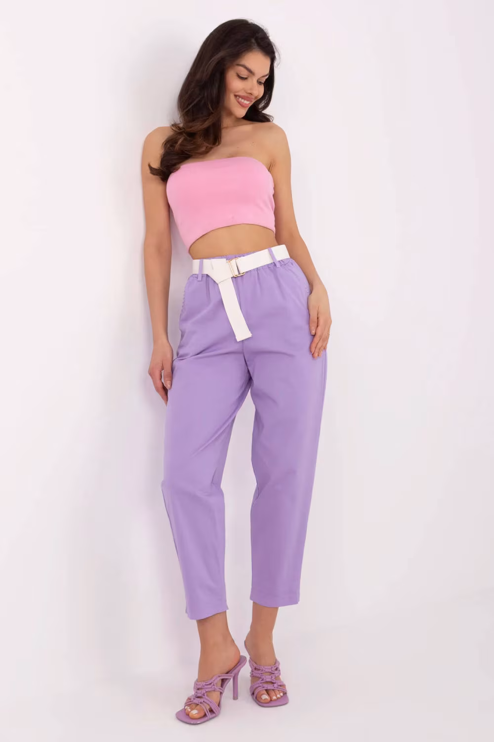 Spodnie Damskie Model DHJ-SP-8830.77 Light Violet - Italy Moda