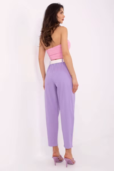 Spodnie Damskie Model DHJ-SP-8830.77 Light Violet - Italy Moda — zdjęcie 3