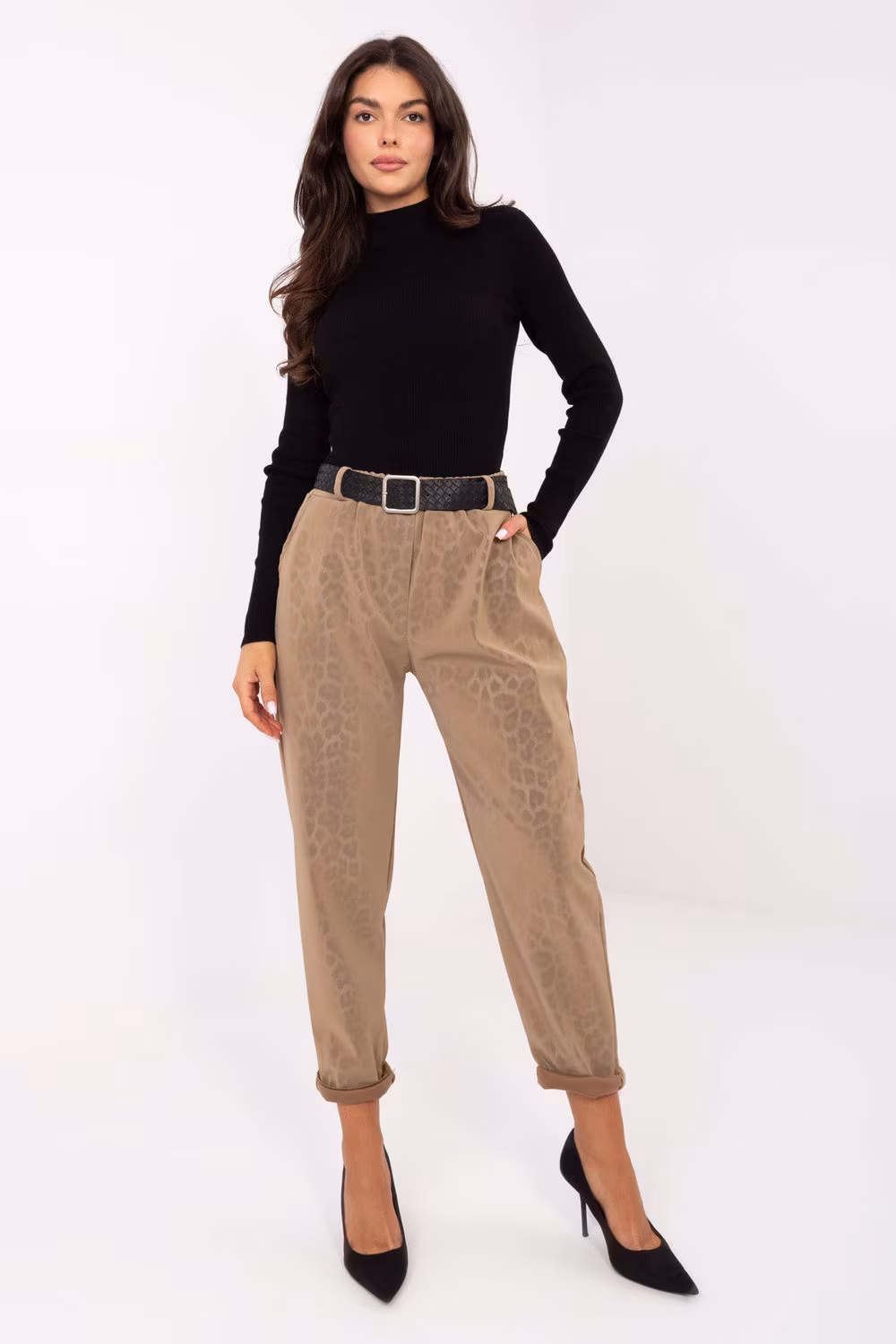 Spodnie Damskie Model IT-SP-242976.29P Camel - Italy Moda