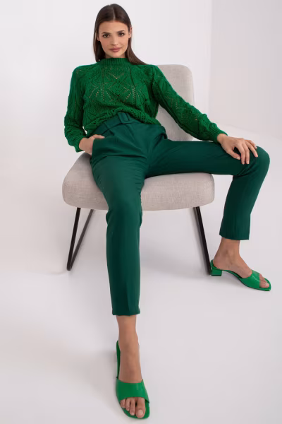 Spodnie Damskie Model DHJ-SP-12787.21X Dark Green - Italy Moda — zdjęcie 1