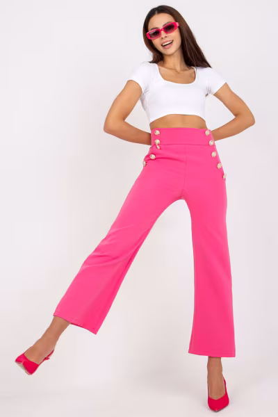 Spodnie Damskie Model DHJ-SP-16008.01X Dark Pink - Italy Moda — zdjęcie 1